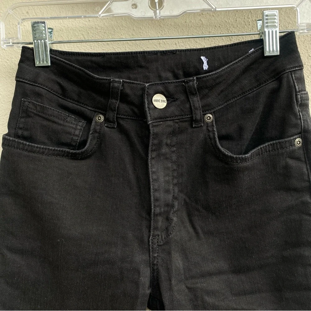 Anine Bing black  Distressed Women's Jeans size 24 - Picture 2 of 8